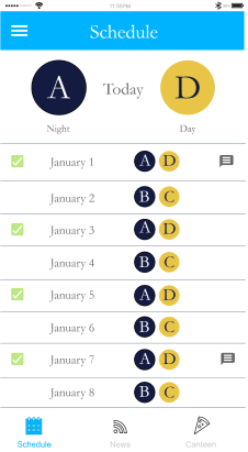 BlueCanary - View Schedule Changes